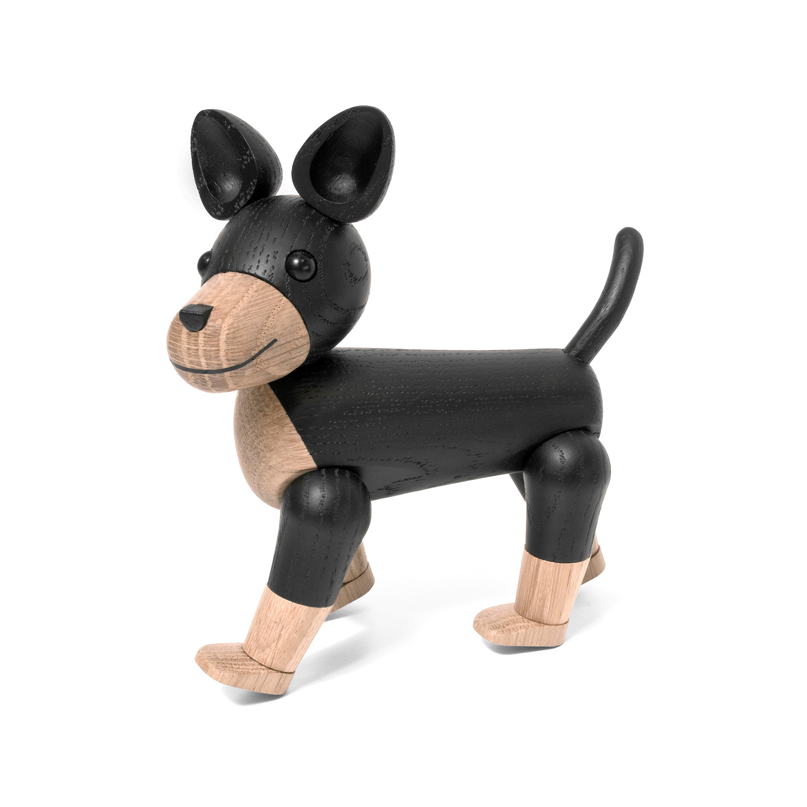 Wooden dog figurines fashion